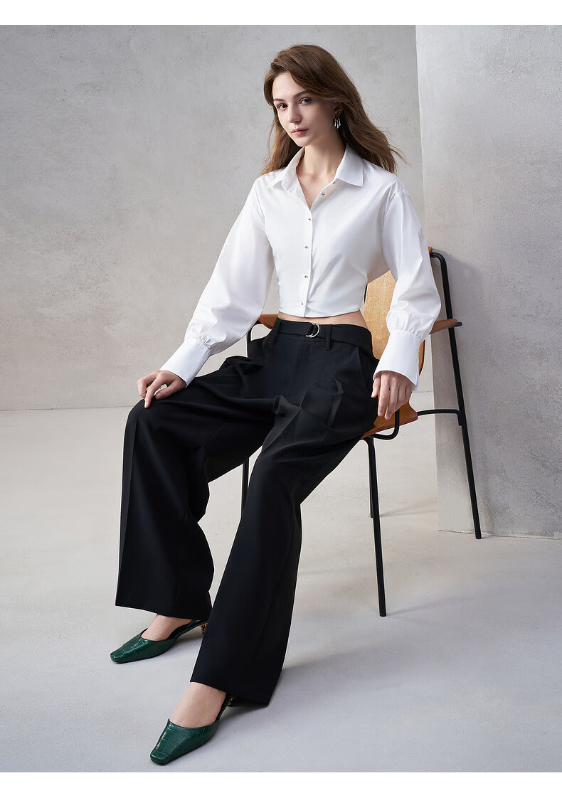 G2000 Wide-Leg Pants with Belt | Women's 2025 Autumn Winter Comfortable Stretch Casual Trousers Mall Edition 3