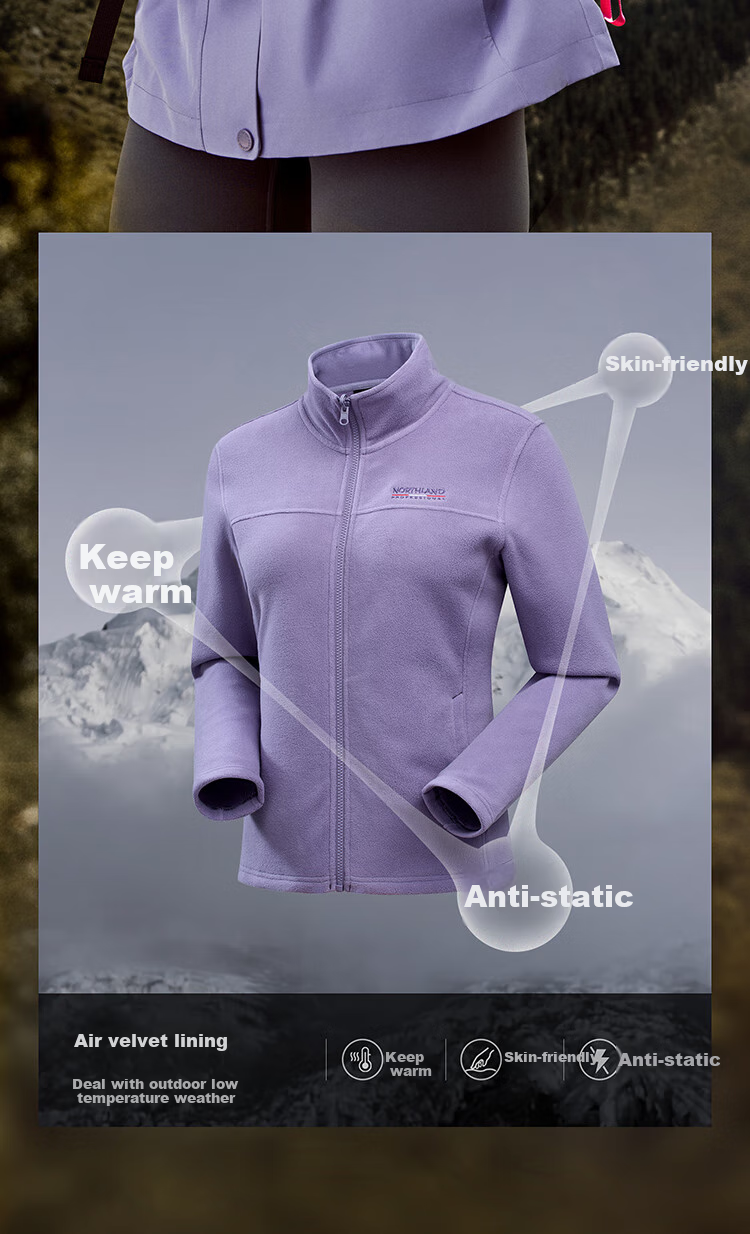 NORTHLAND [Huyanglin 3.0] Women's Three-In Outdoor Jacket, Water-Repellent And Windproof, for Hiking And Mountaineering, Two-Piece Set 16
