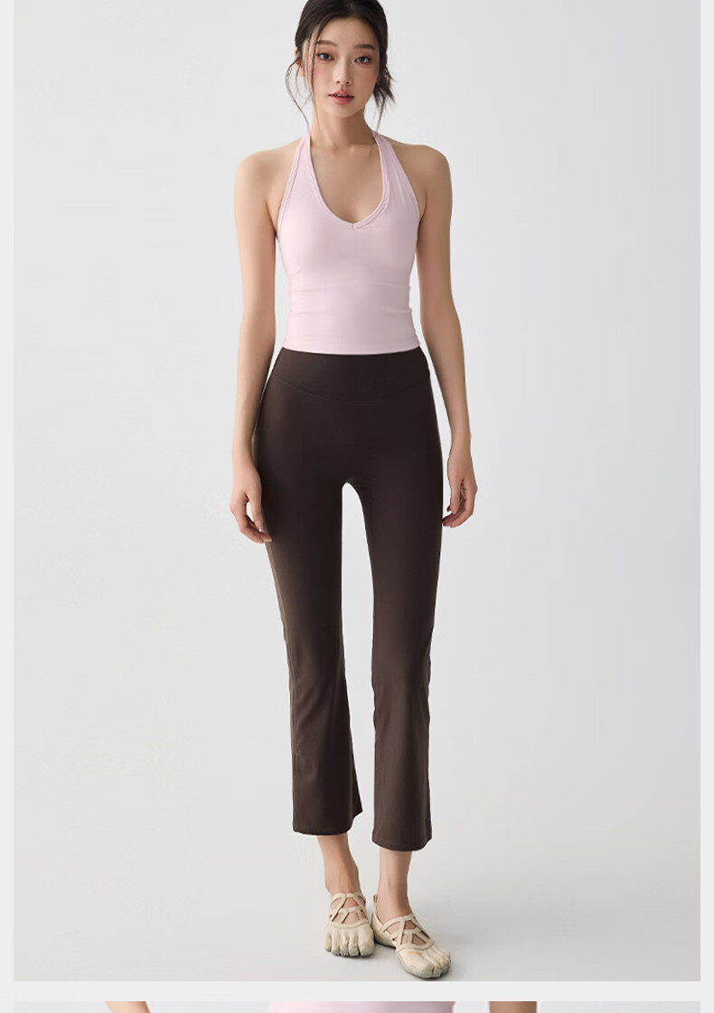 XUEXIMAN New Flared High-Waist Butt-Lifting Yoga Pants for Women Pilates Fitness Flared Ankle-Length Trousers 6