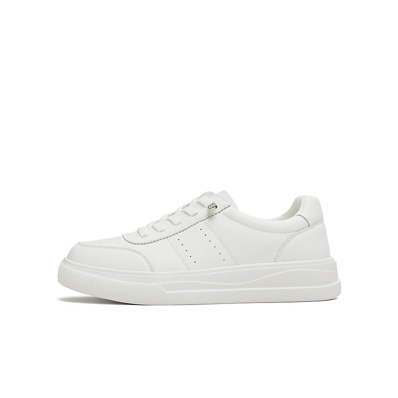 Tianmeiyi Women's Thick-Soled White Sneakers Mall Same Style Women's Skate Shoes 2026 Spring New Off-White Size 36