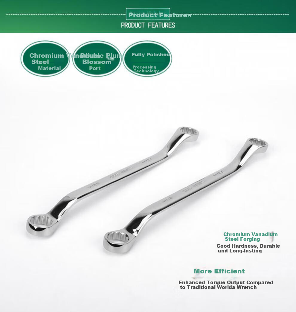 SATA 46200 Fully Polished Double Flare Ratchet Wrench 8x10MM 1