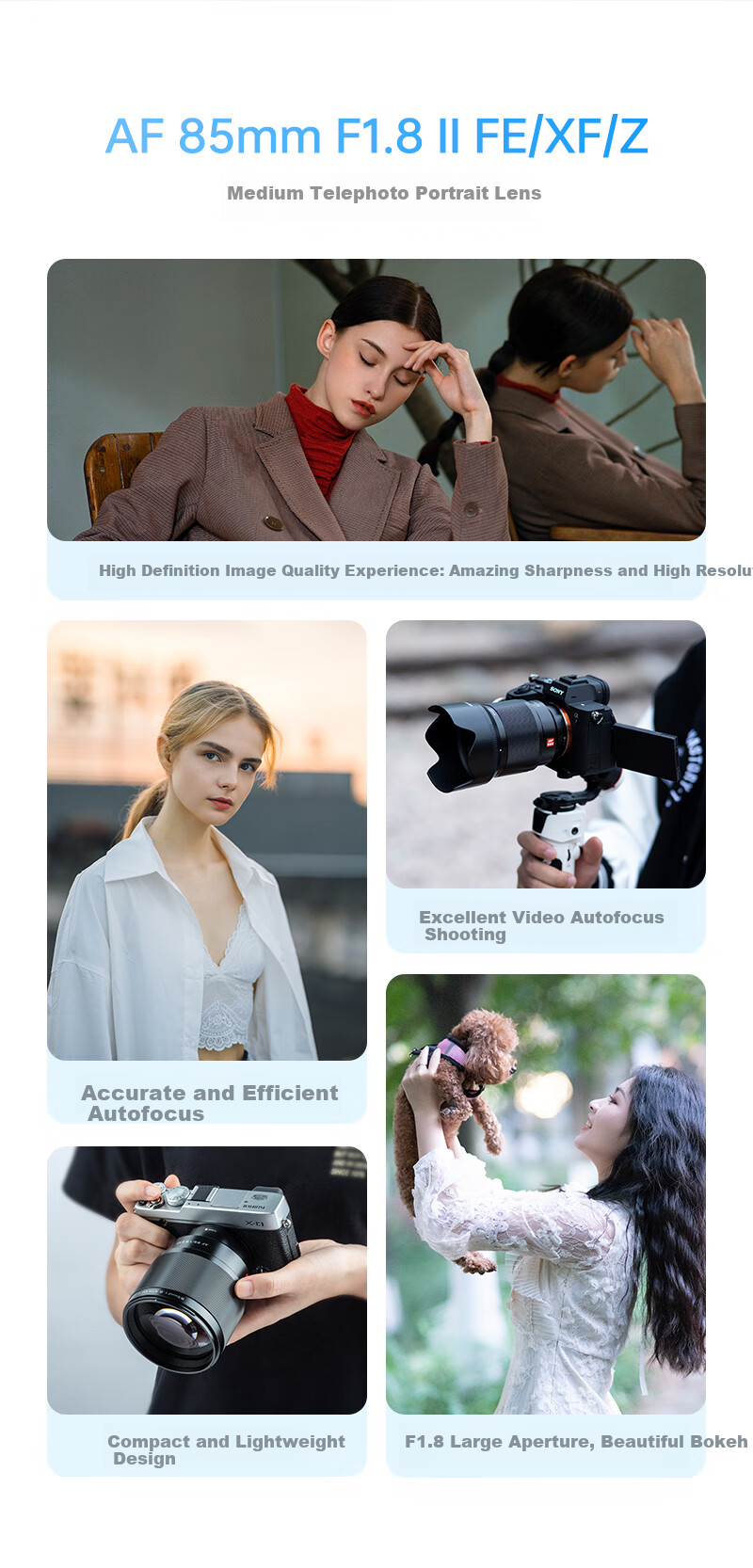 VILTROX AF 85mm F1.8 II, Fuji X-Mount Automatic Focus, Large Aperture Telephoto Prime Lens for Portraits, Suitable for XS20 XT5 XH2 XM5 Mirrorless And DSLR Cameras 2
