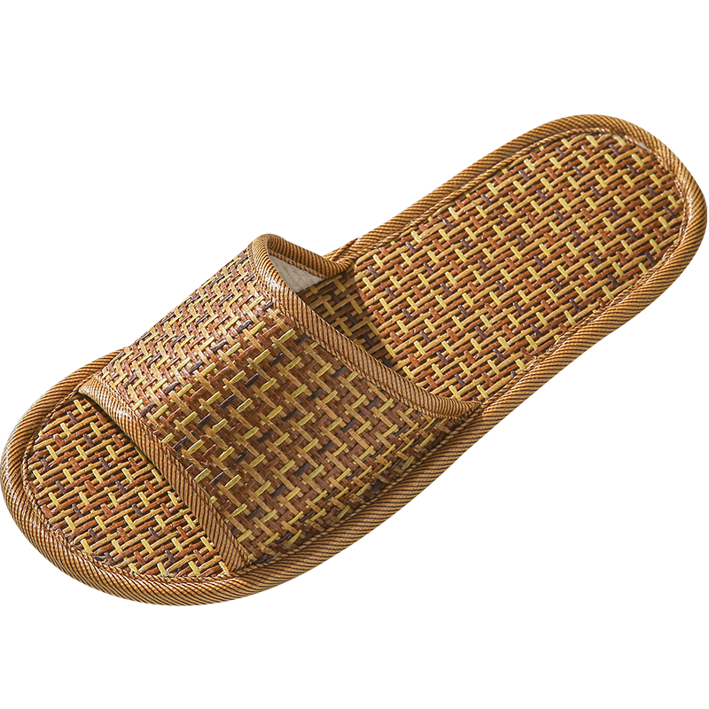 FOOTOPPO Bamboo Rattan Summer Slippers Men Indoor Woven Bamboo Rattan Slippers Women Summer Bamboo Rattan Woven Slippers for Men