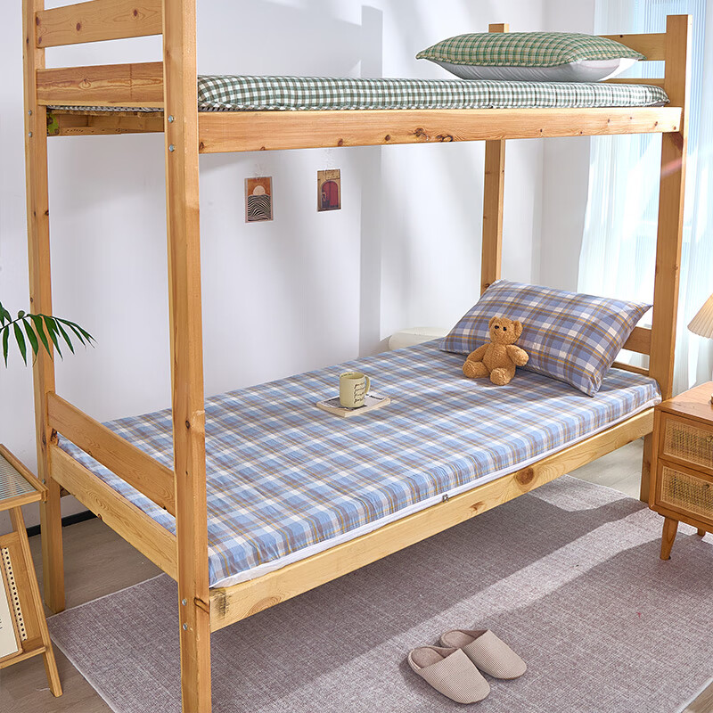 I-WILL Dormitory All-Cotton Mattress Cover, Student Bed Sheet Protector, Single Bed Cover, Jianxi Blue Mattress Cover 90*200cm