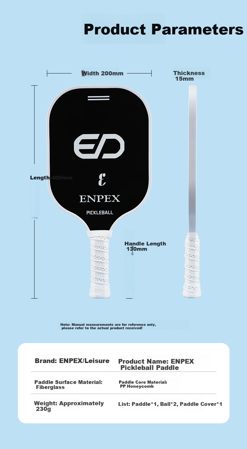 ENPEX Paddle, Wooden Practice Racket for Beginners, Adult And Student Training And Competition, D1 8