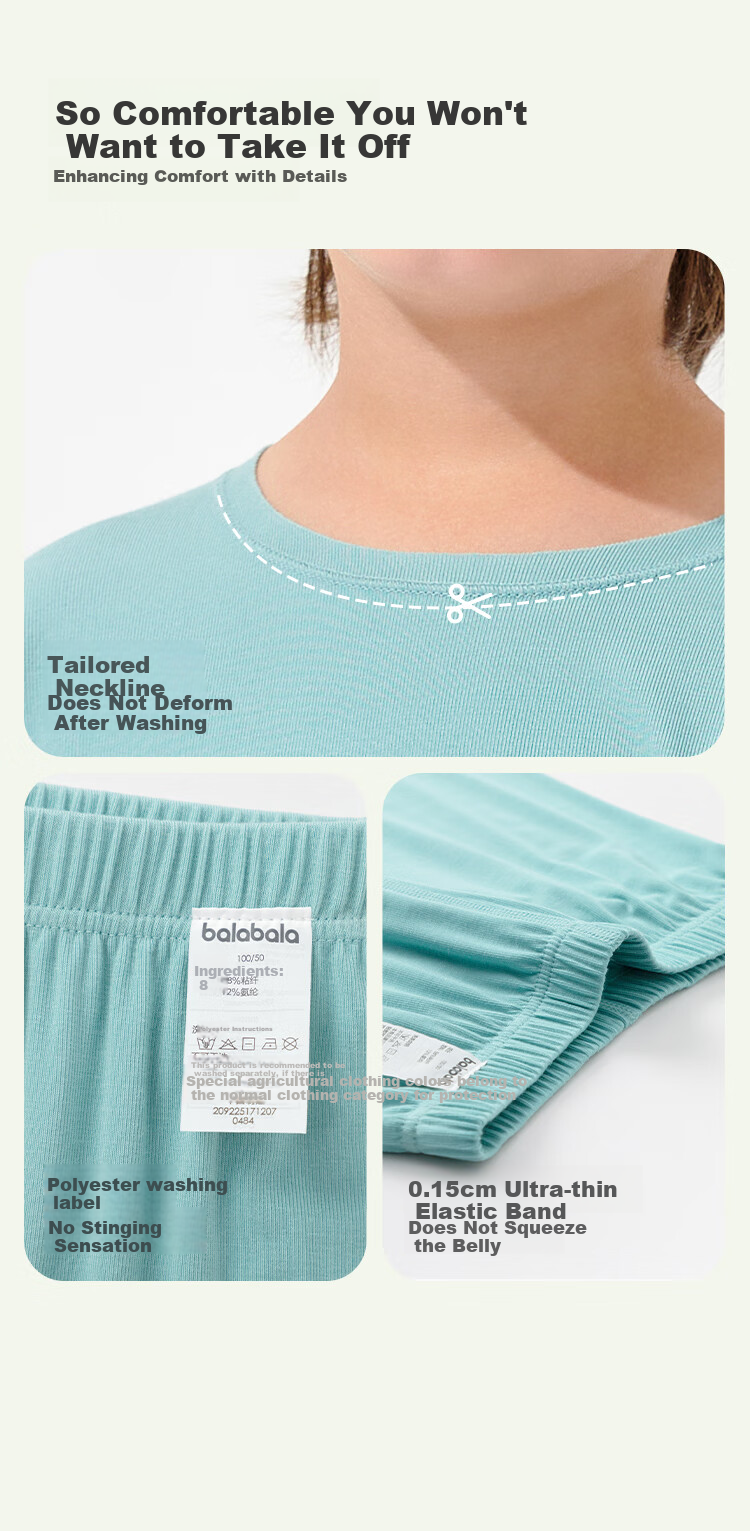 BALABALA Baby Pajama Set Summer Air Conditioning Wear for Boys And Girls Home Wear Youkesi Rongxin Pai 209225171207 7