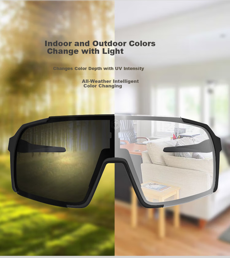 JD Jingzao Anti-Fog Photochromic Cycling Glasses Outdoor Unisex Running Driving Bicycle Windproof Goggles Gray White 6