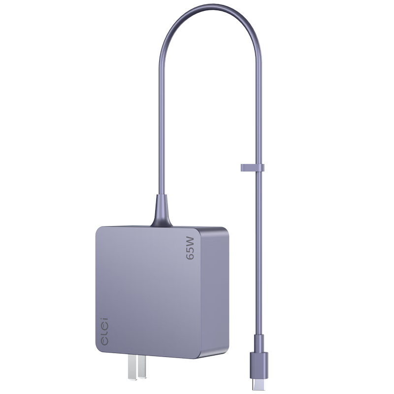 Elei Dell Type-C Original Laptop Power Adapter Charger Cable, 65W 20V3.25A Compact Portable Gallium Nitride