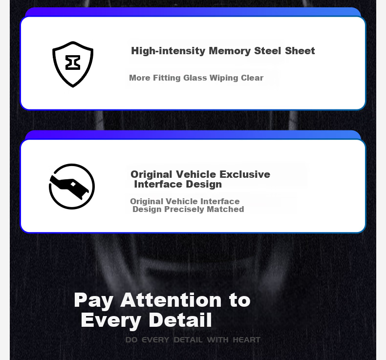 Deyun Classic Sylphy Windshield Wipers, for 2009-2019 Models, Original Factory Front Wiper Blades, Three-Section Design, One Pair Set, Car Accessories And Parts 11