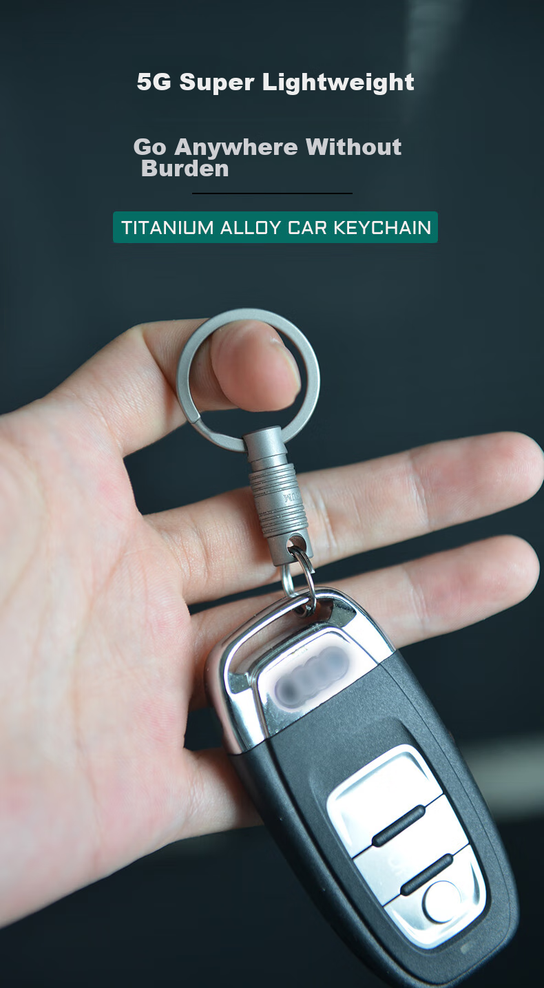 YORA Titanium Alloy Bidirectional Quick-Release Car Key Ring Hook, Universal Ring Keychain, Portable Parent-Child Hook, Keyring Hook for Me 7