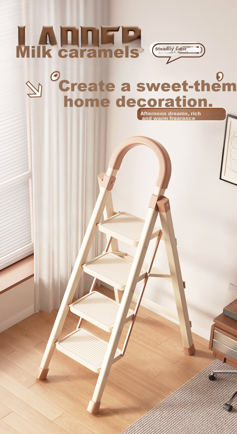 Chibailun Folding Ladder, Household A-Frame Ladder, Multi-Functional Engineering Ladder, Indoor Stair Ladder, Telescopic Ladder for Climbing 1