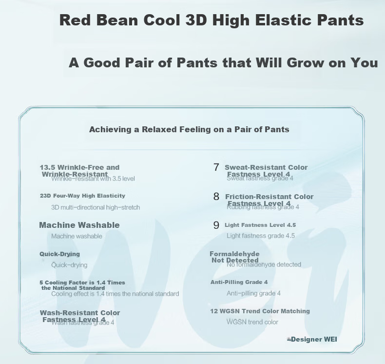 Hodo [Elastic Ice Silk Pants] Men's Dress Pants, Summer Quick-Dry Lightweight Cool Ice Silk Casual Pants 1