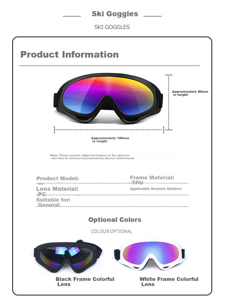 LOVECRAFT Anti-Fog Goggles with Silver Coating for Skiing, Hiking, Cycling, Myopia, Outdoor Sports, Windproof Glasses 6