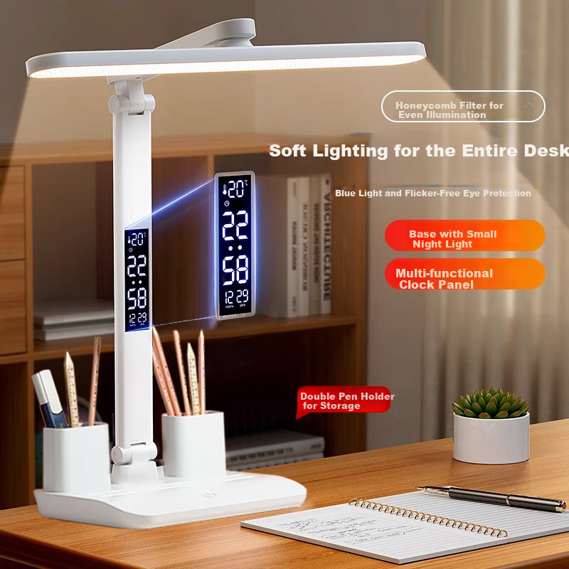 Jingqian Fan Desk Lamp Eye Protection Student Study Lamp Children's Desk Reading Lamp Office Writing Desk Lamp