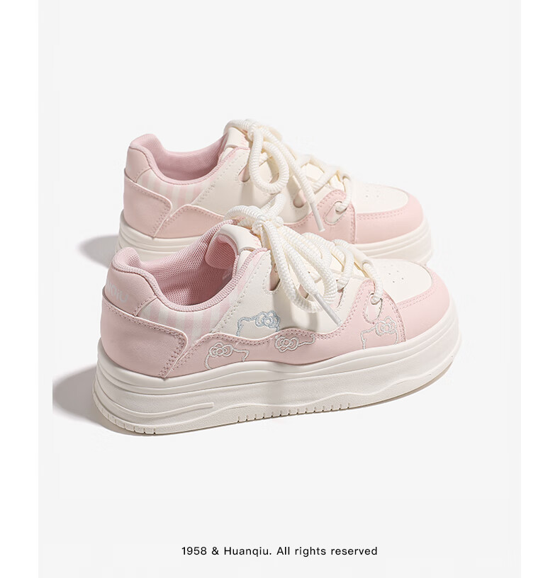 Global Platform Thick-Soled Height-Increasing White Sneakers for Women 2026 Spring New Cute Cat Sports Student Casual Skate Shoes Light Blue Size 39 1