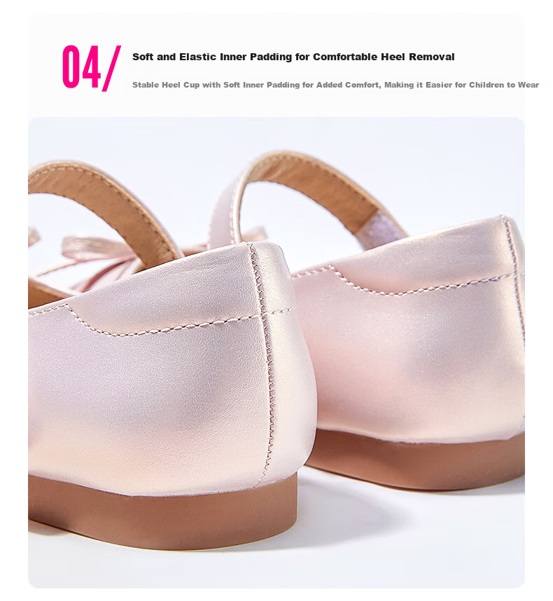Barbie Children's Shoes, Spring And Autumn Kids Leather Shoes, Cute Color-Block Princess Style Girls' Small Leather Shoes, Fashion Shoes DA6039 Pink Size 27 11
