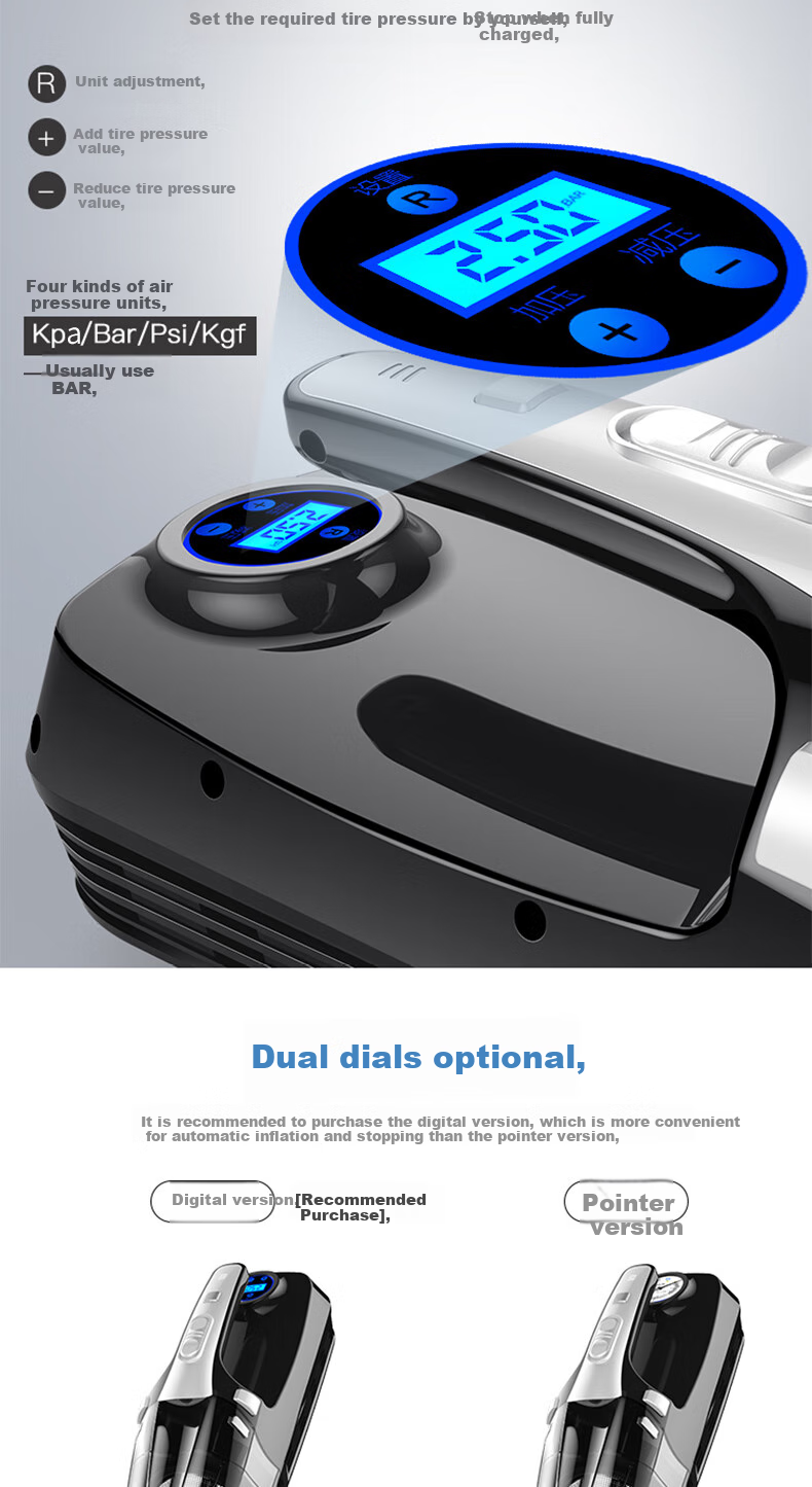 Jumu Car Vacuum Cleaner with Air Pump, Dual-Purpose Four-In Multifunctional Handheld High-Power Vacuum Cleaner JM-8811 12