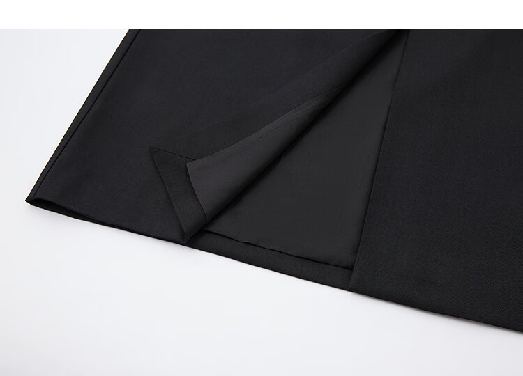Demana [Smart Commuting] Autumn Simple Style Imitation Craft One-Shoulder Pocket Straight Split Mid-Length Women's Skirt 3