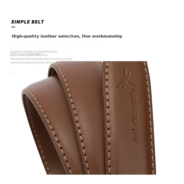 RED DRAGONFLY 2026 New Women's Cowhide Pin Buckle Belt, Trimmable Waistband, Trouser Belt, Birthday Gift for Wife, Comes with Gift Box 7