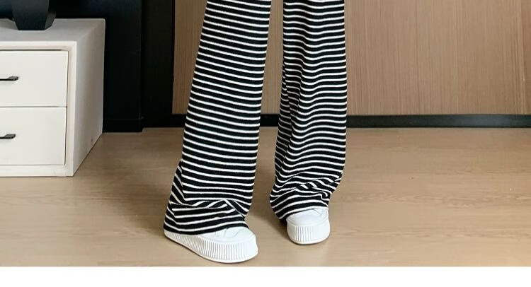 Shiduo Maternity Pants Spring Autumn Wide-Leg Striped Loose Plus Size Leggings Casual Pants Autumn XL 44