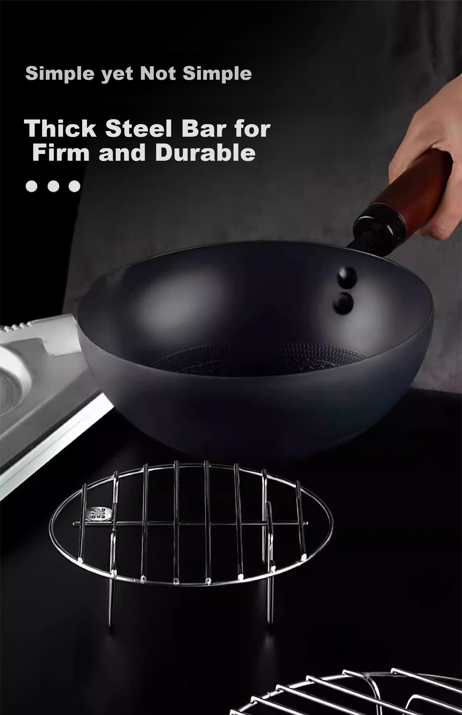 Onlycook 304 Stainless Steel Steamer Rack, Pot Holder, Table Mat, Low And Tall Steamer Rack for Cooking Pots, Small Size 3