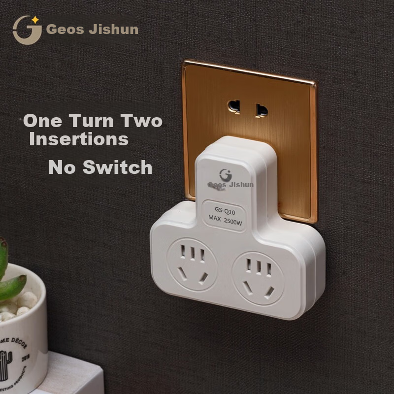 JS JISHUN Socket Extender, College Dormitory Power Strip Adapter, One-To Converter Plug, Multi-Outlet Power Strip