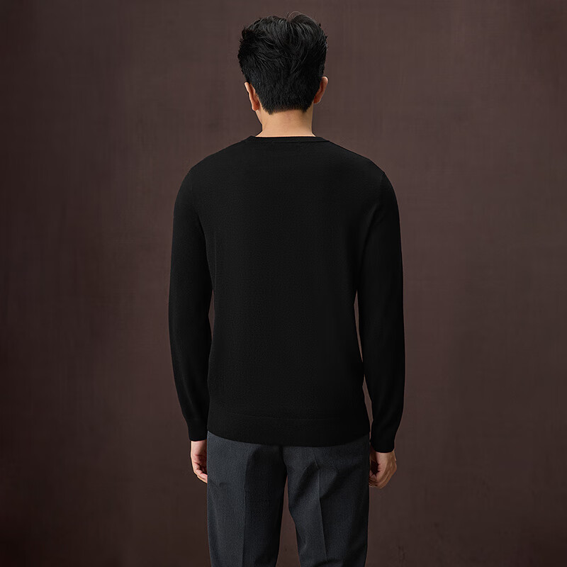 HLAHLA Men's Wool Sweater 30% Wool Warm Comfortable Knitwear Autumn Winter