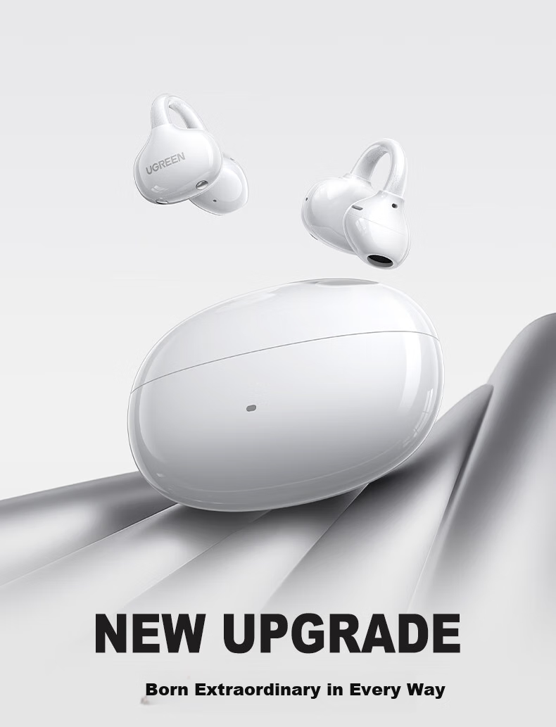 UGREEN Bluetooth Earphones S8 Clip-On Active Noise Cancelling Open Bone Conduction Concept Sports Commuting Wireless Gaming AI Translation Earphones for Apple Huawei Xiaomi 15