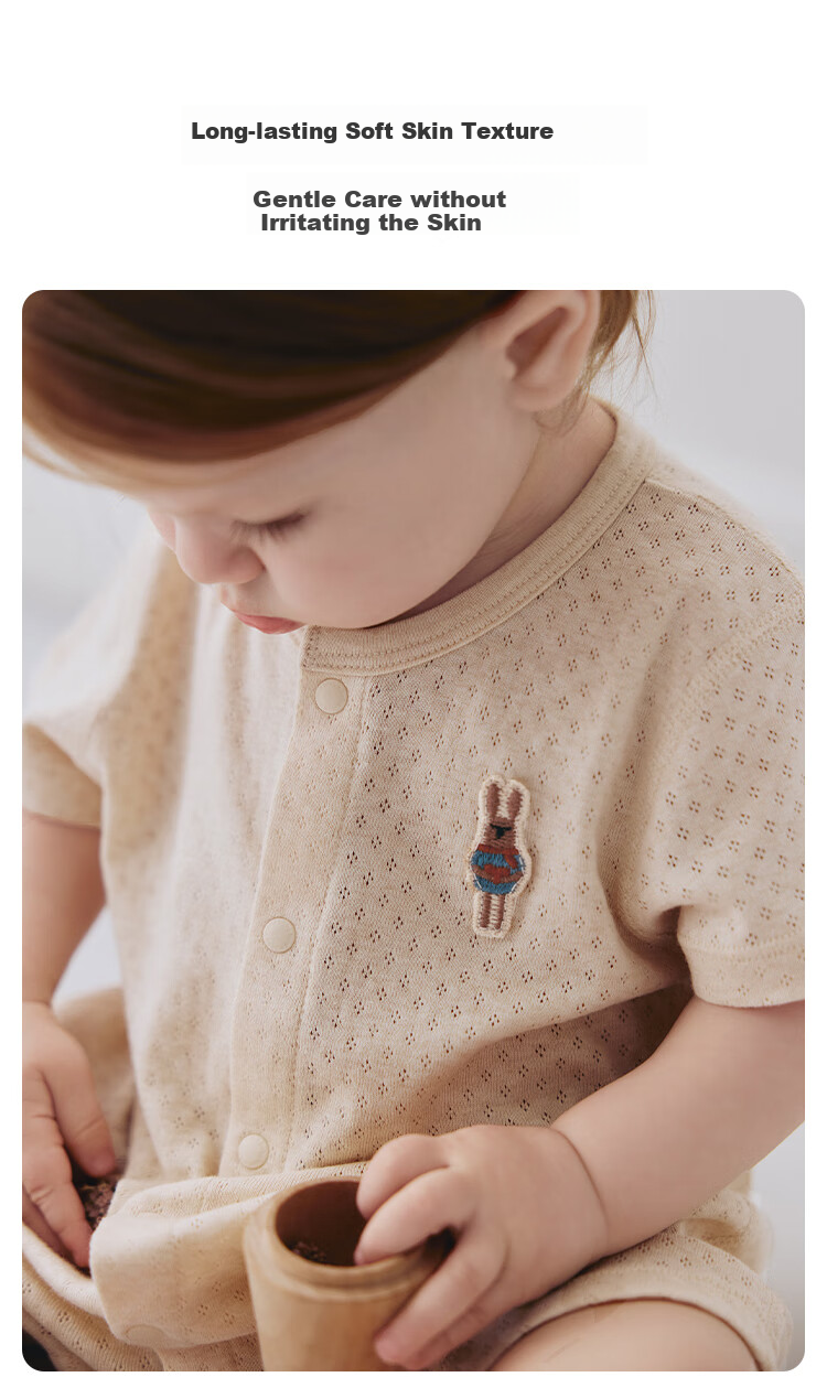 Babylove Baby Short Sleeve Romper Summer Thin Cotton Jacquard Breathable Bodysuit Newborn Infant Summer Outfit 6