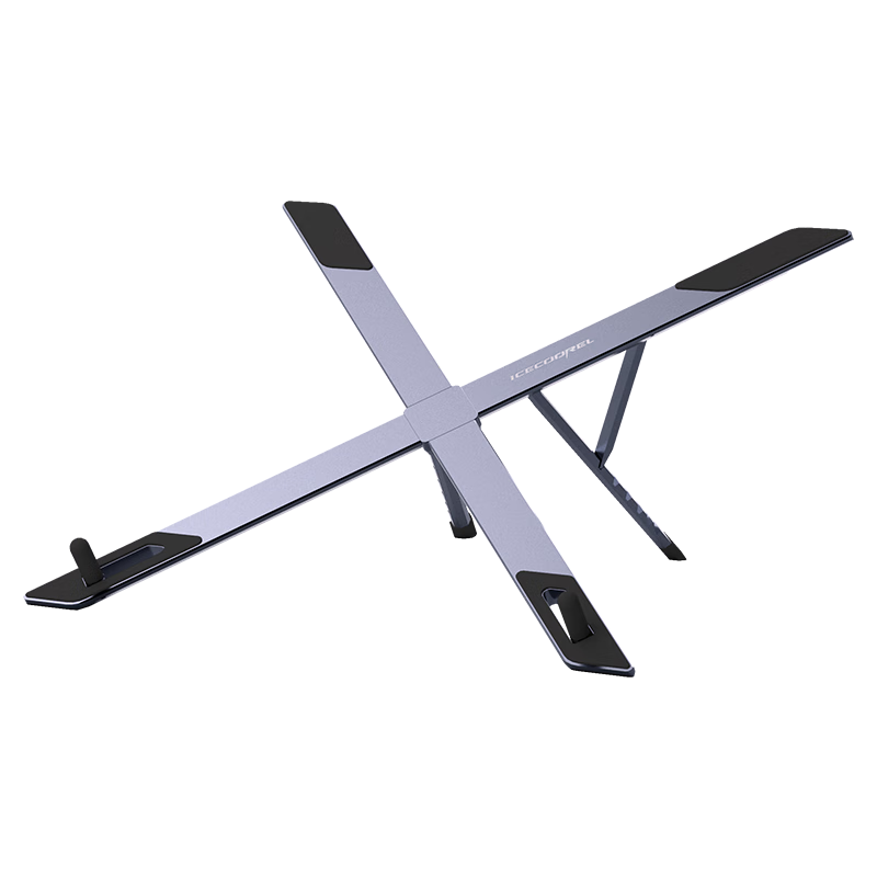 ICE COOREL Laptop Stand Aluminum Alloy Portable Foldable Adjustable Desktop Riser Cooling Rack Compatible with Tablets Apple Lenovo Legion