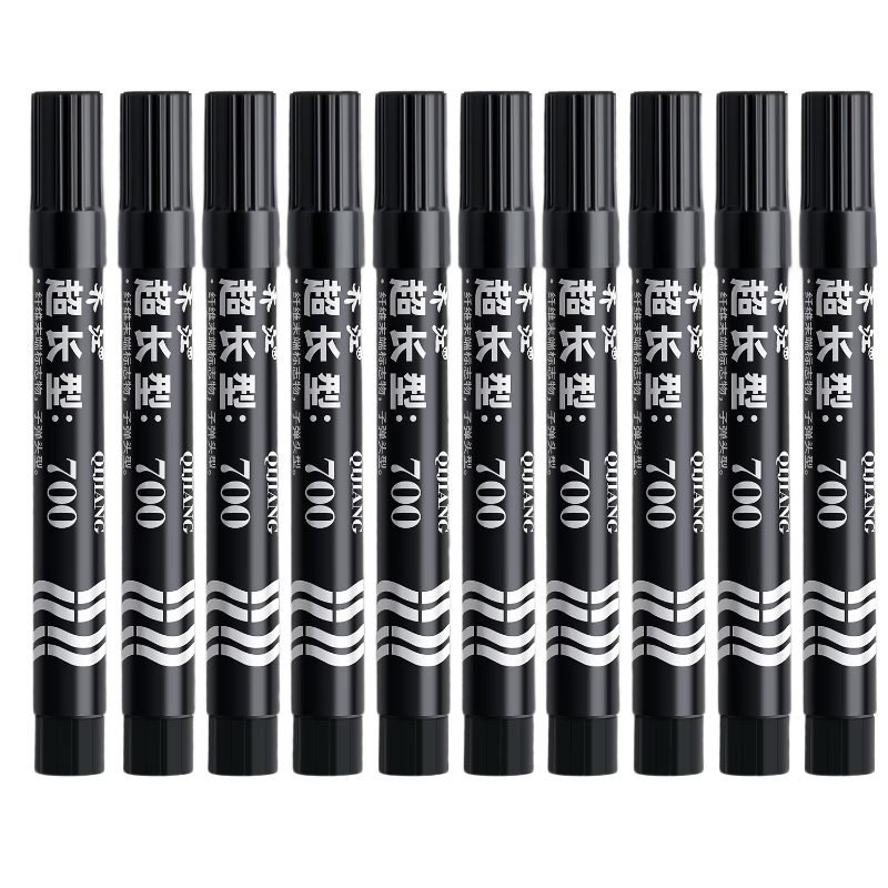 Mingyu Black Oil-Based Marker Pen 100pcs Large Tip Waterproof Thick Head Marker Bulk for Construction Logistics Express Signature Black/100pcs