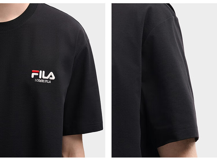 FILA 2026 Summer Moisture-Wicking Quick-Dry Couple Short Sleeve T-Shirt Fashionable Round Neck Casual Sun Protection Top 59