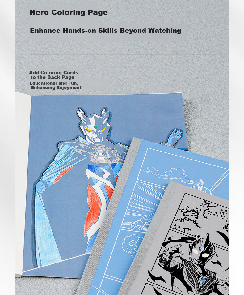 Kayou Ultraman Notebook, Yuanshenguan Plan Series, High-Quality Wirebound Edition, Thickened, for Boys And Children, Diary, Study Notebook, Cartoon Stationery Book, Birthday Gift 7