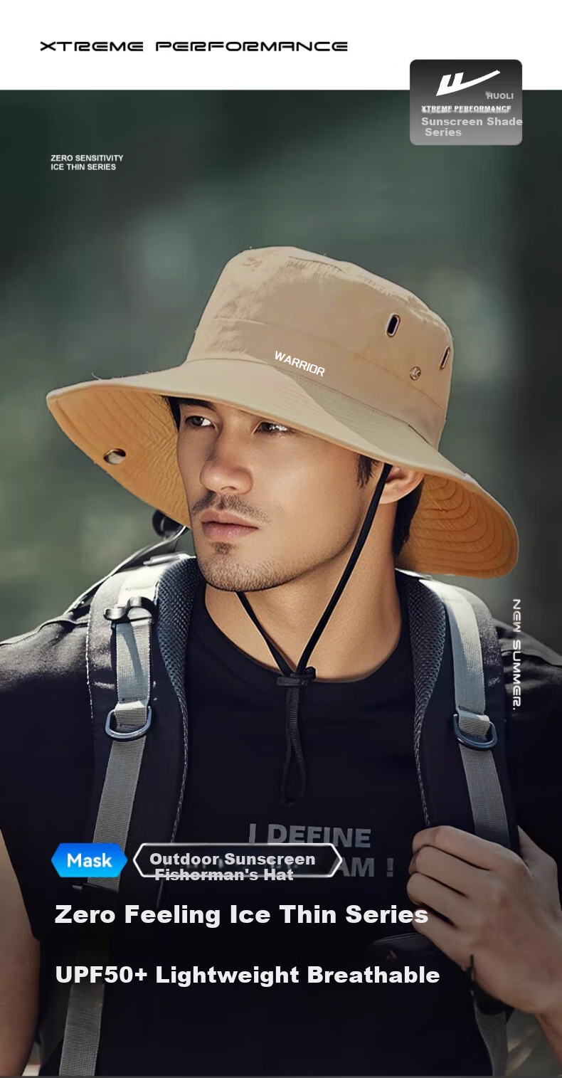 Huili Sun Protection Hat for Men And Women, Quick-Drying Summer Visor Cap, Outdoor Cycling Hiking Hat, Casual UV-Resistant Fisherman Hat, Trendy 1