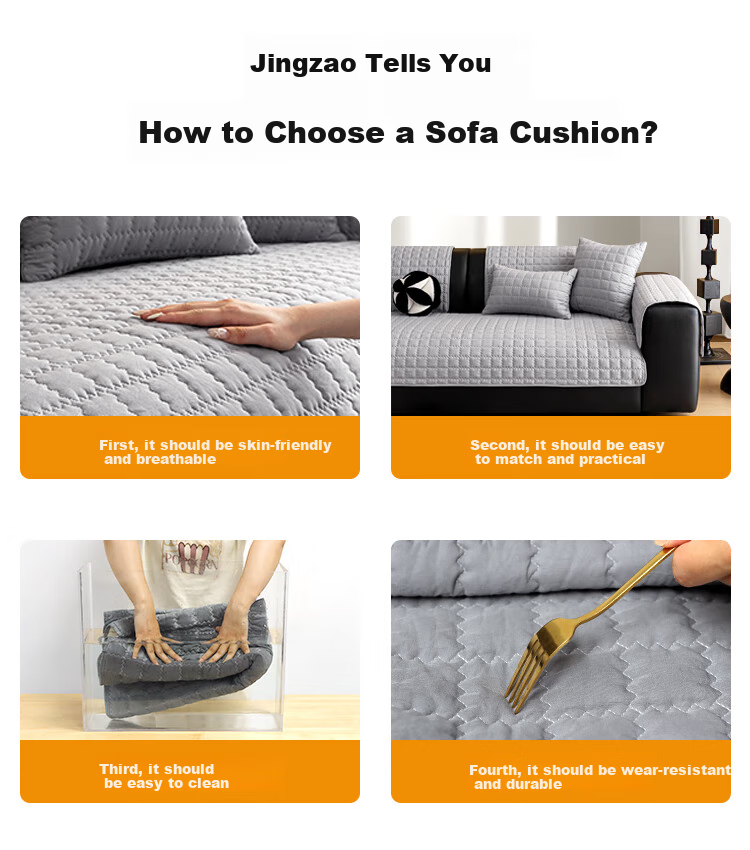 JD Original Four Seasons Cloud-Feel Brushed Sofa Cover, Simple Non-Slip Sofa Throw, Thickened Three-Seater Sofa Cushion, 90*180cm 2