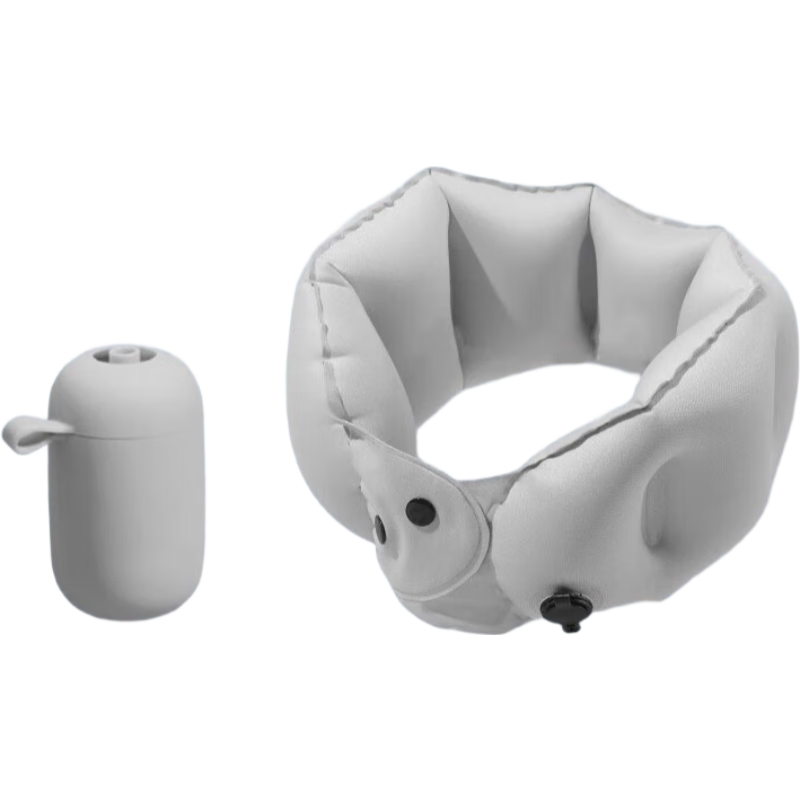 Jingmao Inflatable U-Shaped Neck Pillow, Travel Mini Portable Neck Support, Airplane Neck Cushion for Office And Nap