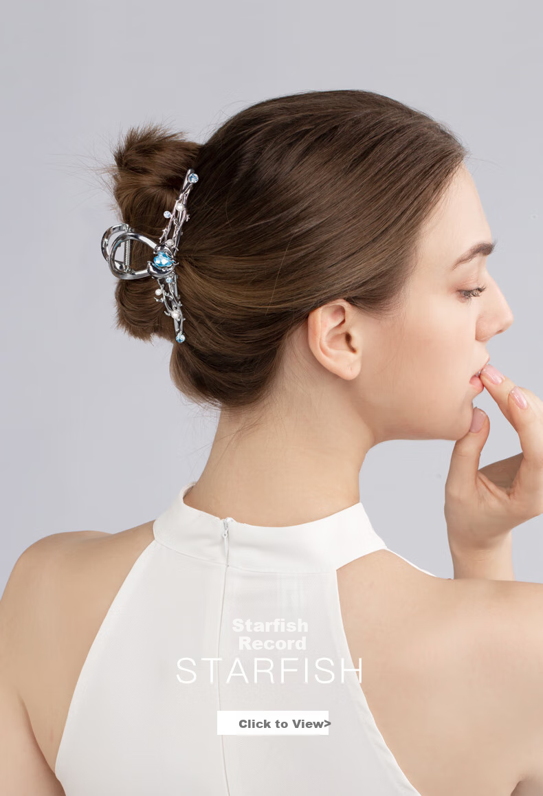 Cercoo Starfish Large And Medium Hair Clip, Versatile Half-Claw Clip for Back of Head, Shark Clip, Gift for Girlfriend 1