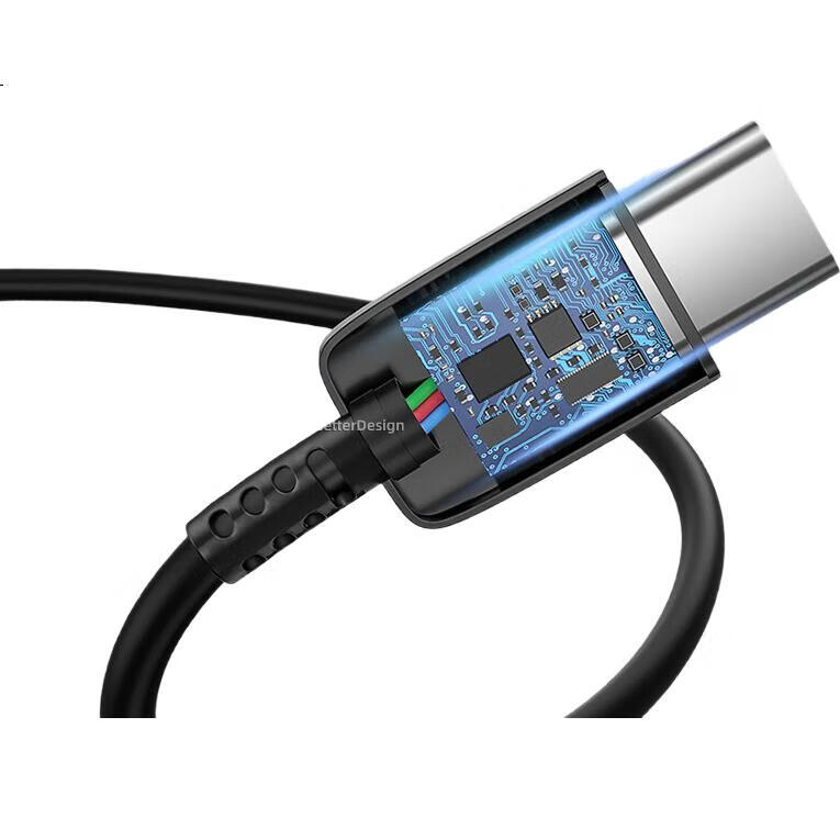 Кабель Chaofan Type-C to Type-C, 2 метра, черный, для быстрой зарядки
