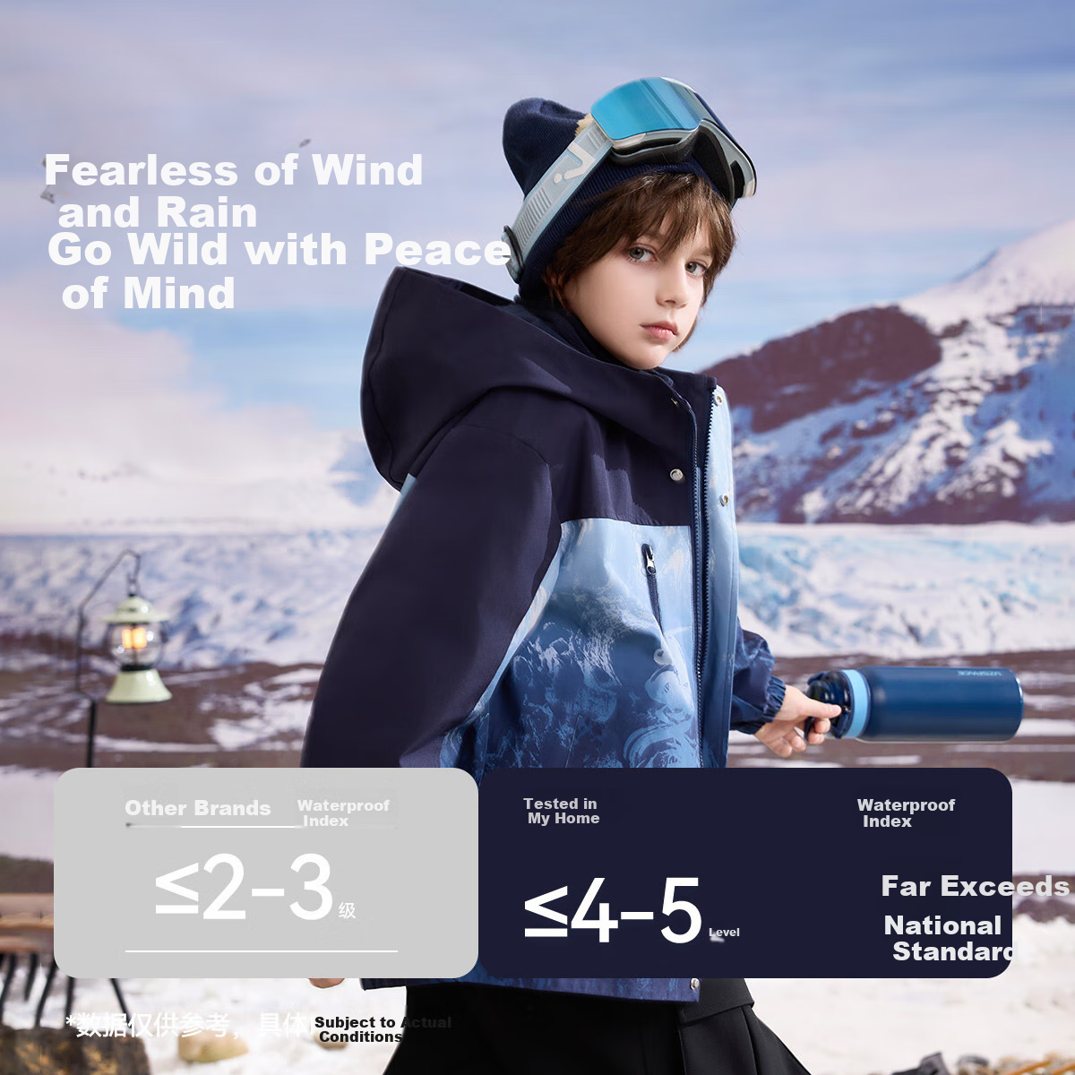 ASK JUNIOR Children's Outerwear, Boys' Autumn Jacket, Chinese-Style Outdoor Hiking Coat, Windproof Top, Navy Blue, Size 170 2
