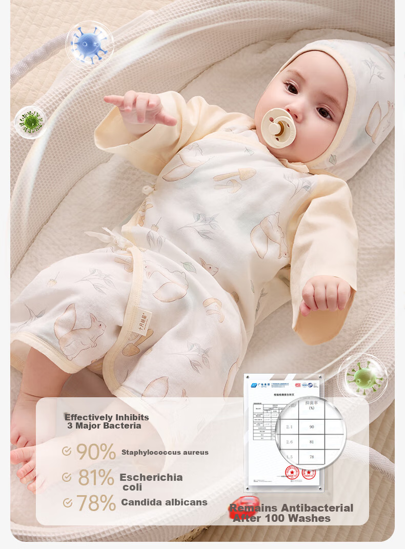 Shiyuejiejing Baby Summer Thin Gauze Romper, Unisex Infant Onesie Bodysuit 10