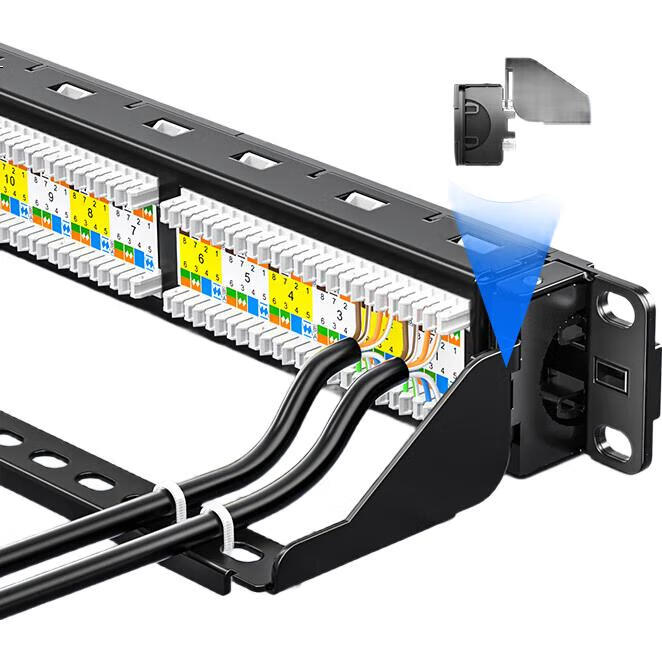 Патч-панель SAMZHE CAT6 Unshielded 24-портовая, 10 Gigabit Ethernet, 20U, монтируемая в стойку