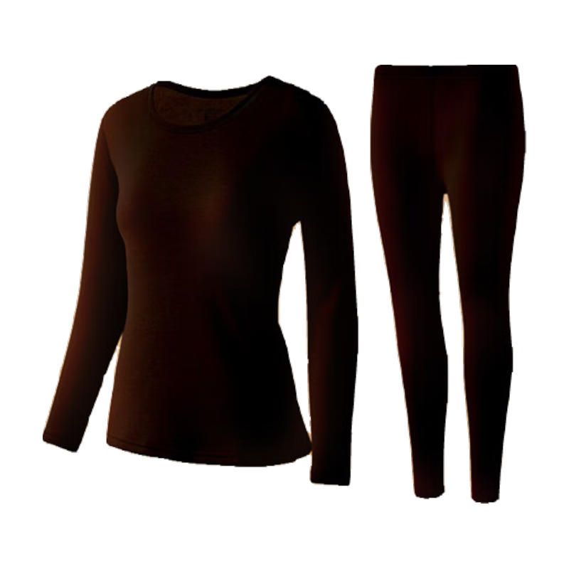 Bejirog Women's Pure Cotton Thermal Underwear Thin 100% Cotton Crew Neck Soft Cotton Autumn Winter Base Layer Set