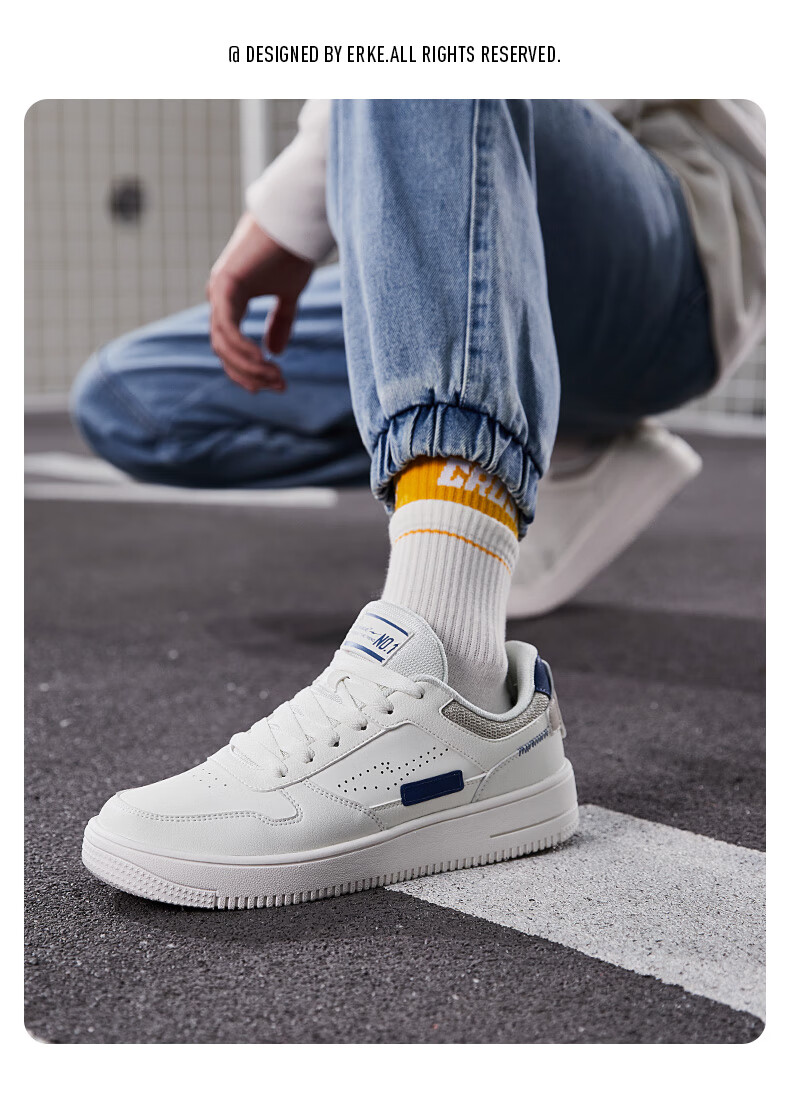 ERKE Men's Canvas Shoes, Summer New Style Breathable Versatile Casual Shoes, Student White Sneakers Sports Shoes | Chunche 11