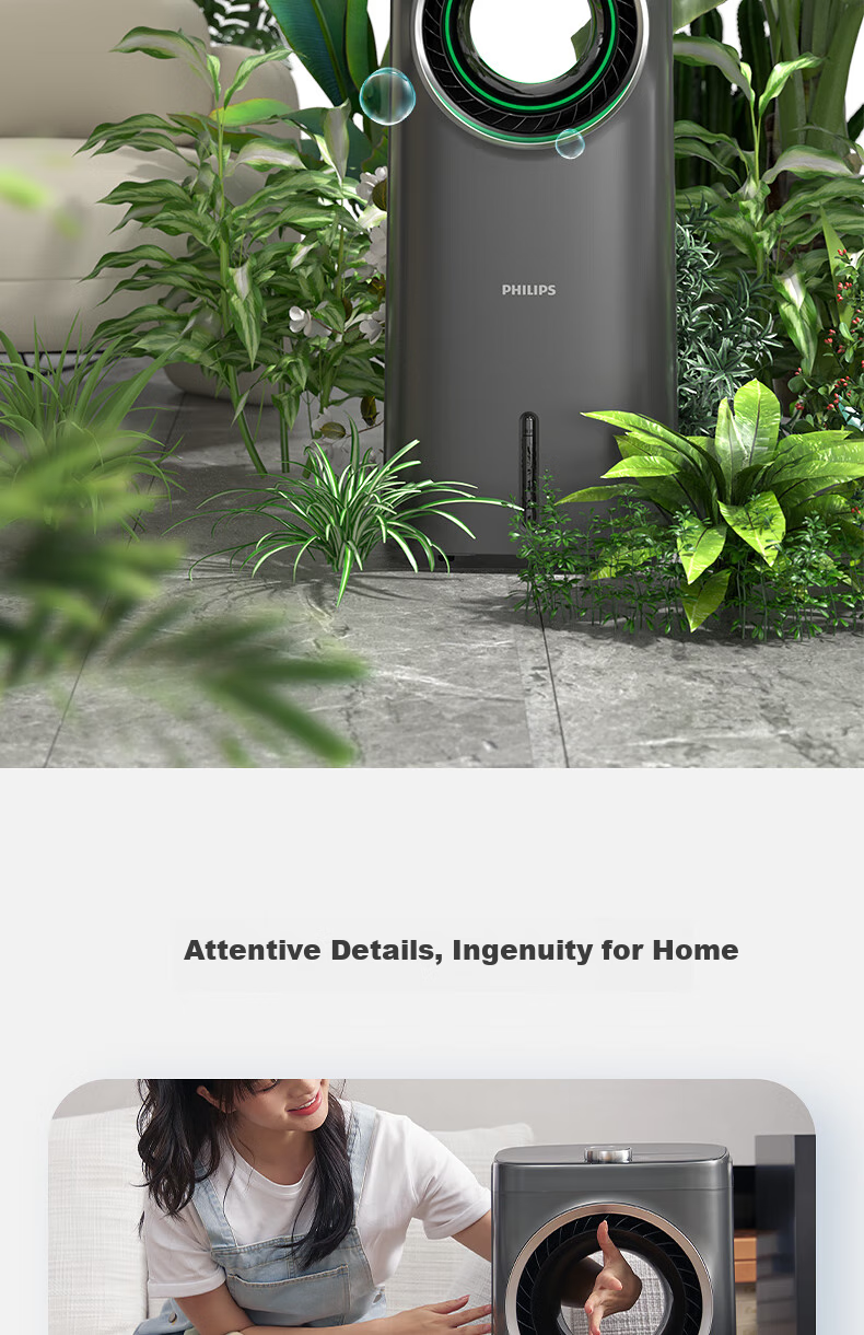PHILIPS Air Cooler, Powerful Cooling Fan, Home Use Cold Air Machine, Dual-Purpose Heating And Cooling All-In Water-Cooled Bladeless Electric Fan, Circulating Fan, Dual-Use Heater, Warm Air Machine ACR4248X 11
