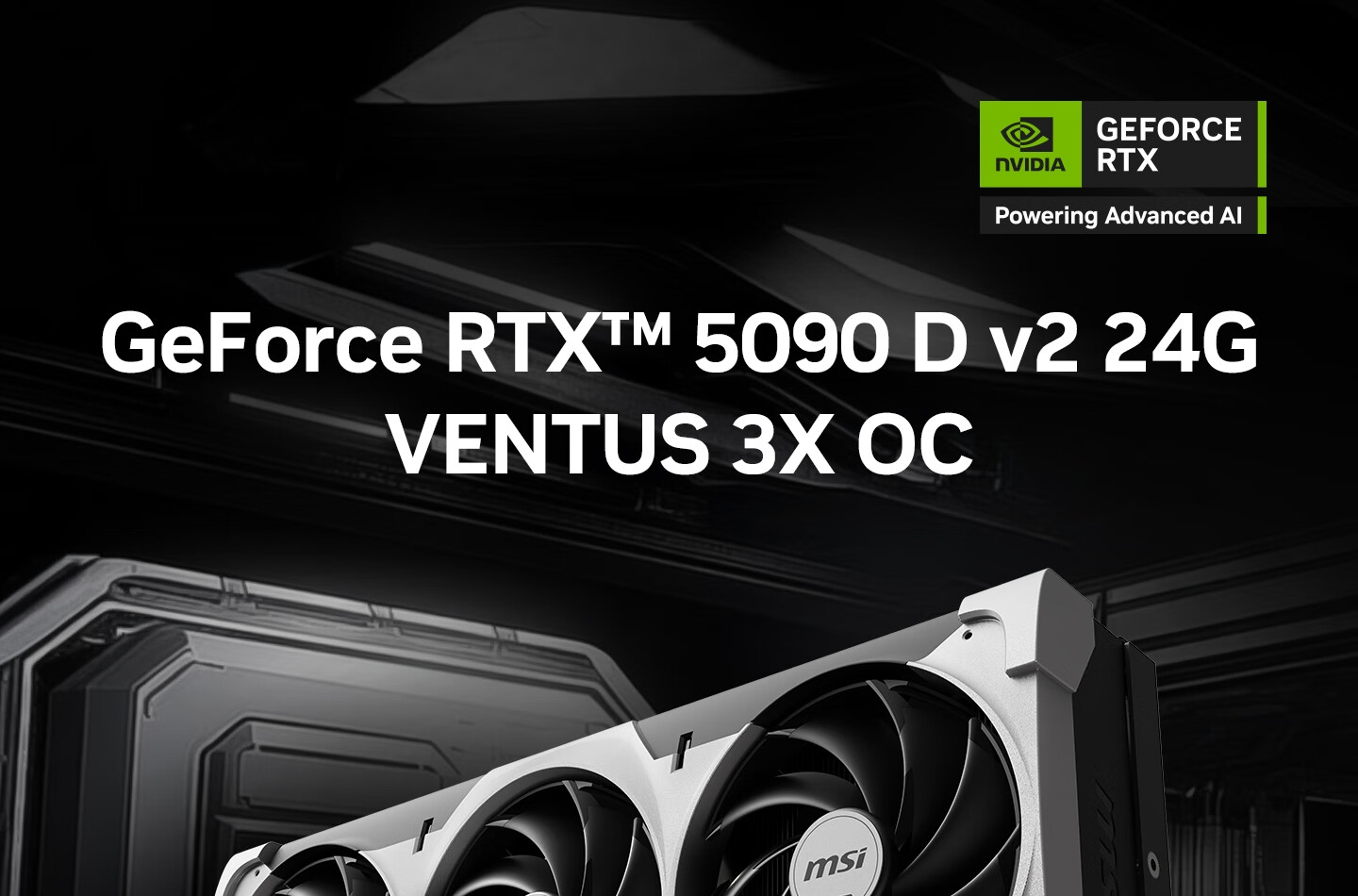 MSI GeForce RTX 5090 D V2 24G VENTUS 3X OC AI Gaming Design Editing OpenClaw Local Deployment Graphics Card 2