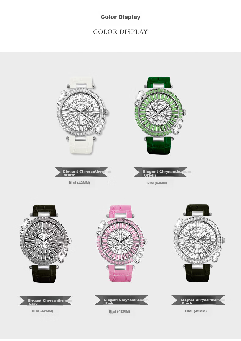 Galtiscopio Trendy Fashion Wristwatch, Elegant Daisy Series Women's Watch with Diamond And Crystal Dial, Large Dial Watch, Women's Holiday Gift 11