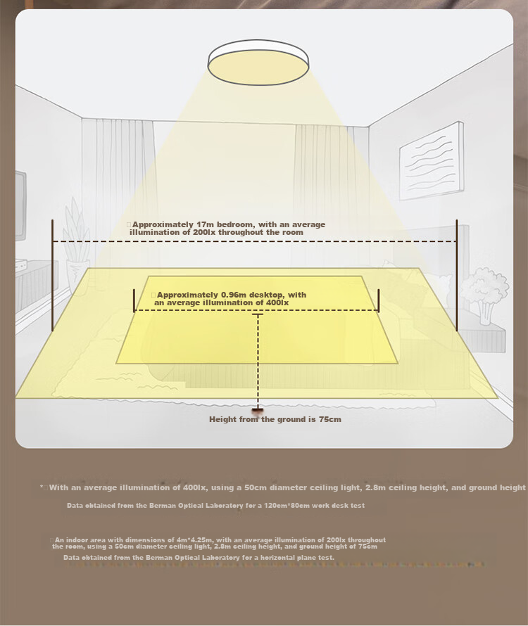 Paulmann P German Living Room Ceiling Light, Bedroom Eye Protection Anti-Blue Light Anti-Flicker Full Spectrum Lighting Fixture [Installation Included] 9