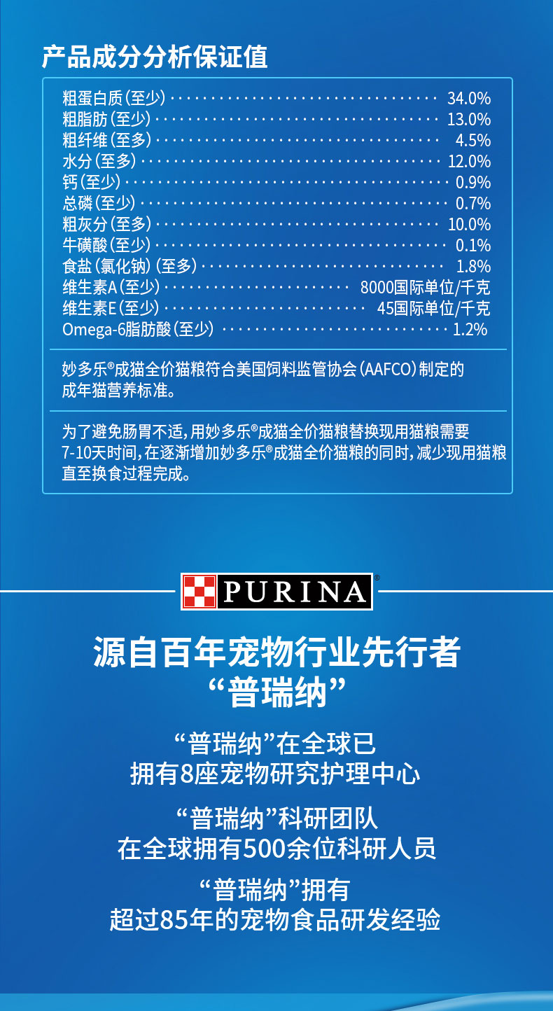 妙多乐(CAT CHOW)成猫猫粮10kg 均衡营养大蓝袋 ...-京东