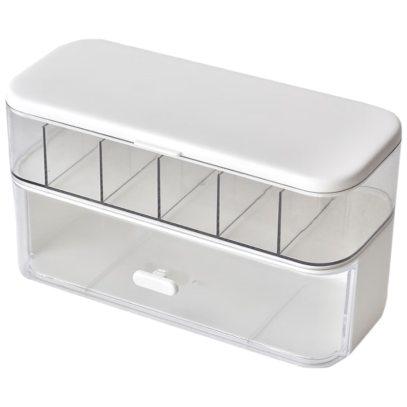 Fan Ye Double-Layer Data Cable Storage Box Desktop Charger Mobile Phone Power Cord Organizer with Dustproof Cover Cable Management Box