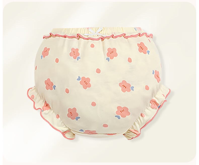 Aibao Baby Bread Pants Girls Pure Cotton Triangle Shorts Children's Underwear Training Pants 4-Pack Ice Cream 100 Size T291 14